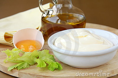 Mayonnaise with egg and olive oil